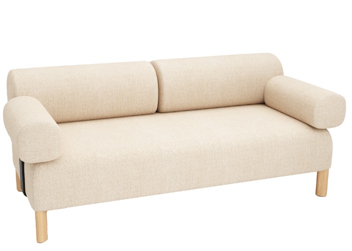 Pebble Two Seat Lounge + 2 armrest - Bone